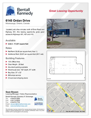 Diy Feature Sheet For 6145 Ordan Drive Presented By Sean Bryson Bentall Kennedy Canada Lp Brokerage